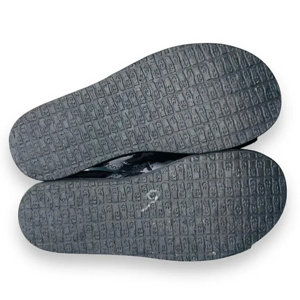 Sanuk Yoga Sling Cruz Slingback Sandals Black Tie-Dye 1100769‎ Women's 7